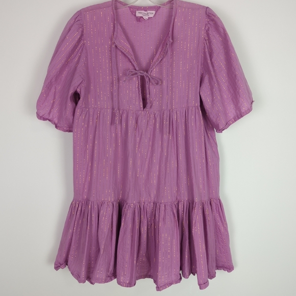 Emerson Fry Pink Lavender Lurex Isla Dress - Picture 3 of 10